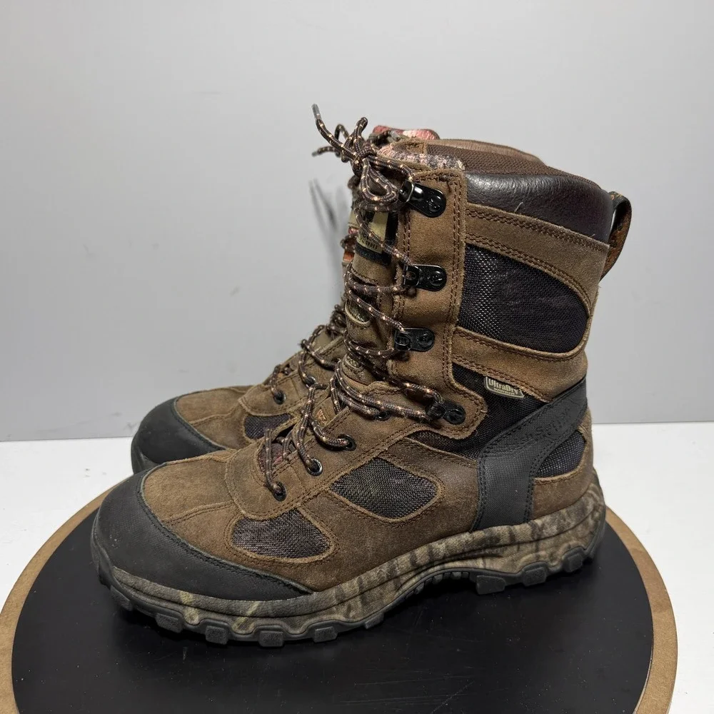 Red Wing Irish Setter Boots Men‎ Size 10.5 Brown Leather Camo Waterproof Hunting